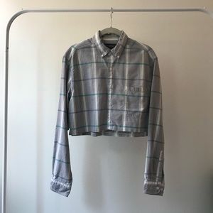 American Apparel Vintage Cropped Flannel Top